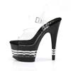 Pleaser - ADORE708LN KnöchelriemenSandale, Poledance Schuhe - Pole dance schuhe - Schwarz/Transparent Product image